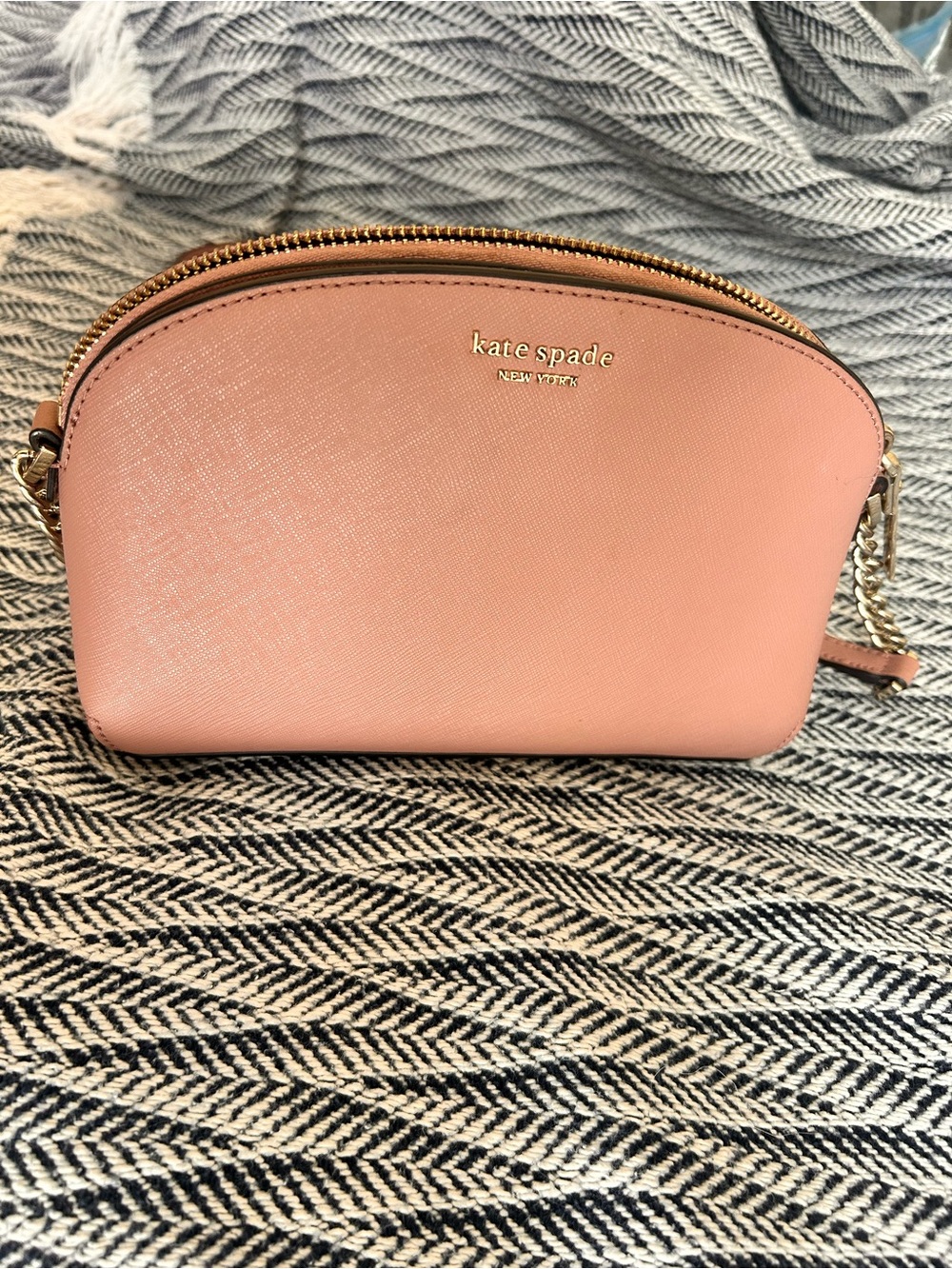 kate spade Dusty Rose Saffiano Dome Crossbody, luxury handbag, pink cute girl